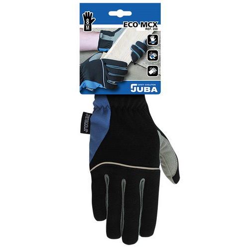 H260 GUANTE PIEL SINT AZUL T 8