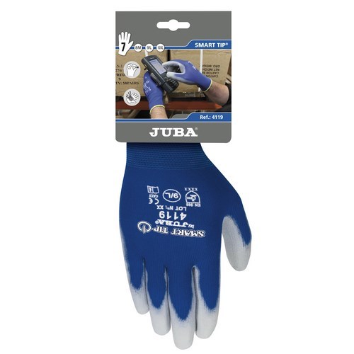 H4119 GUANTE POLIES AZUL  PU 7