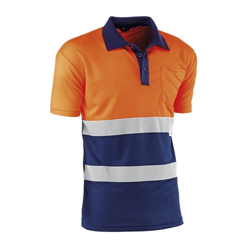 HV730BC POLO NARANJA-AZUL S