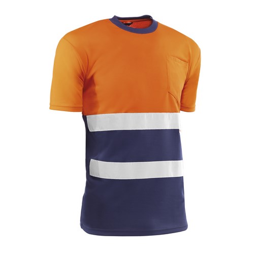 HV731 CAMISETA NARANJA AZUL S